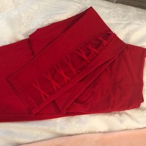 Red VS sport leggings